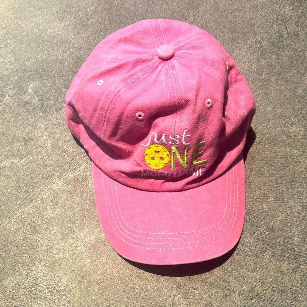 Pickleball baseball style cap. Pink with cute grapics. Brand new. Never worn